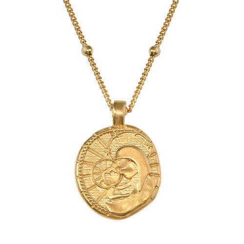 Jesus Christ & Mary Coin Necklace in Gold Plating