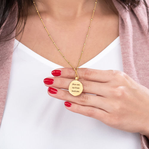 Jesus Christ & Mary Coin Necklace in Gold Plating