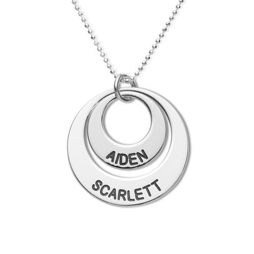 Jewelry for Moms - Disc Necklace in 10K White Gold