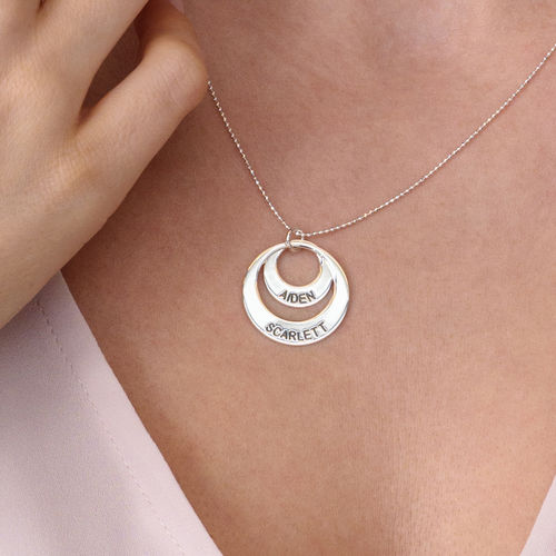 Jewelry for Moms - Disc Necklace in 10K White Gold