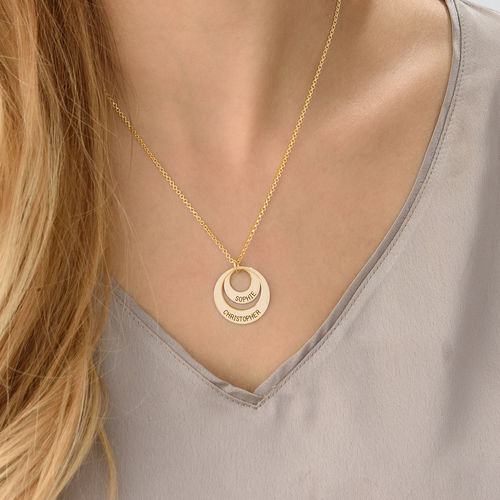 Jewelry for Moms - Disc Necklace in Gold Plating