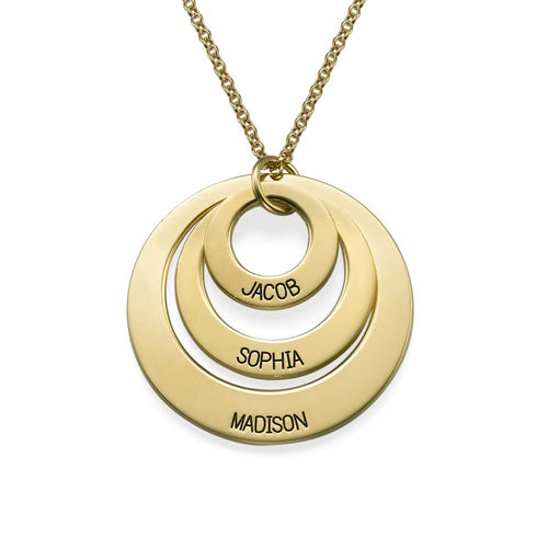 Jewelry for Moms - Three Disc Necklace in 18k Gold Plating