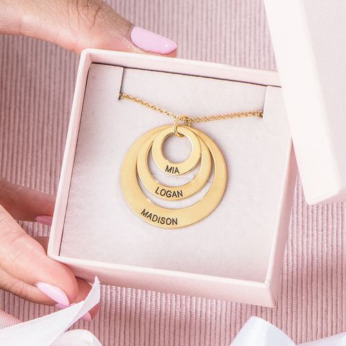 Jewelry for Moms - Three Disc Necklace in 18k Gold Plating