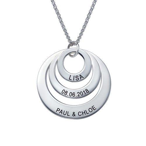 Jewelry for Moms - Three Disc Necklace in Sterling Silver