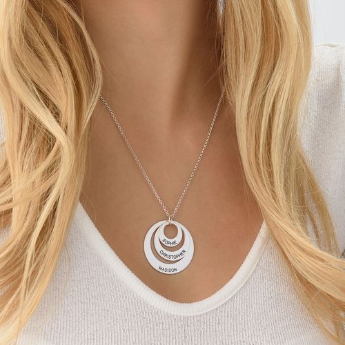 Jewelry for Moms - Three Disc Necklace in Sterling Silver