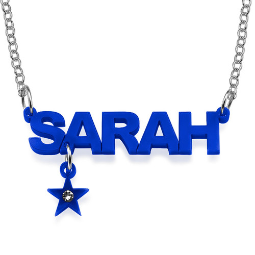 L.A. Style Color Name Necklace with Charm