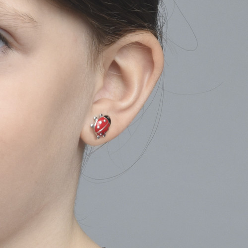 Ladybug Earrings for Kids