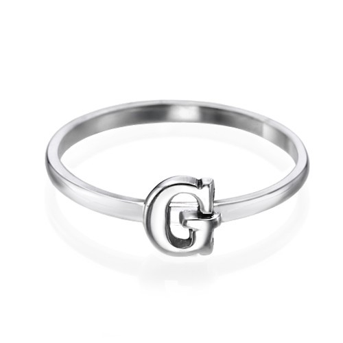 Letter Ring in Sterling Silver