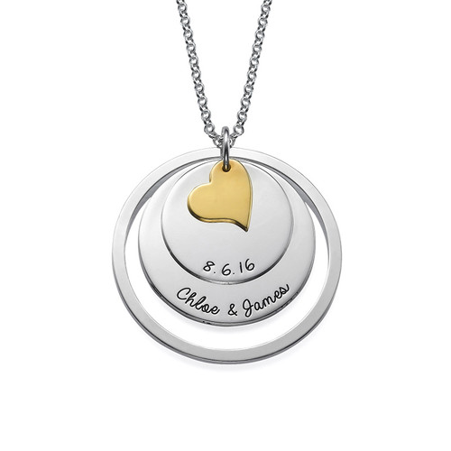 Love Discs Necklace in Silver