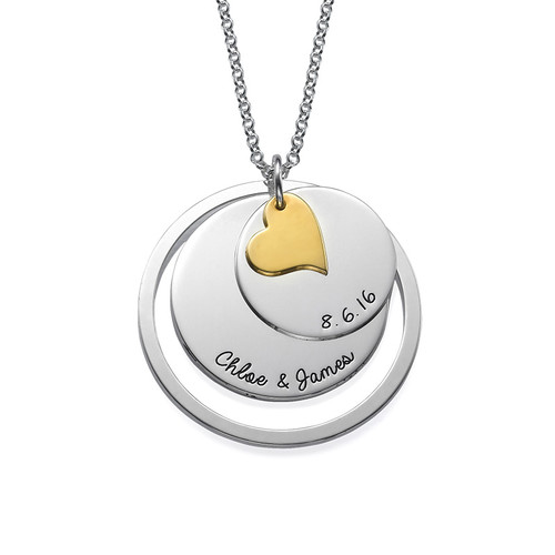 Love Discs Necklace in Silver