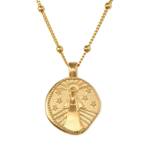 Mary Coin Necklace in Gold Plating