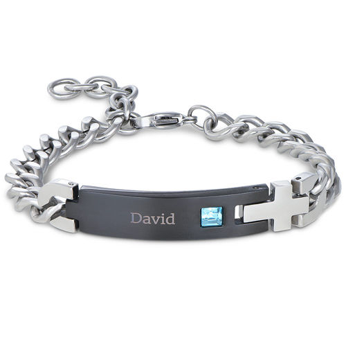 Mens ID Bracelet in Stainless Steel