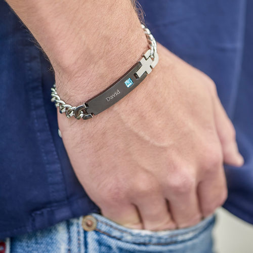 Mens ID Bracelet in Stainless Steel