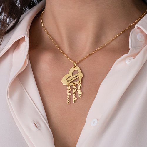 Mother Necklace in Gold Plating with Name Charms