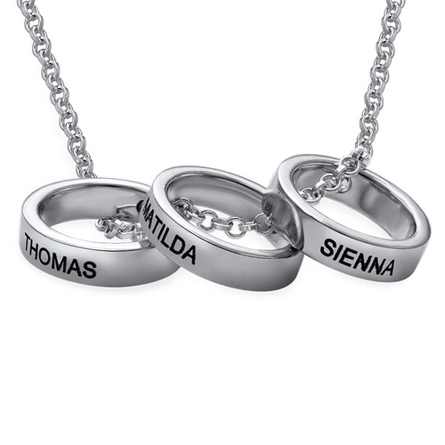 Mother Ring Necklace with Engraving