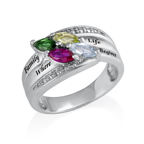 Mother Ring with Birthstones