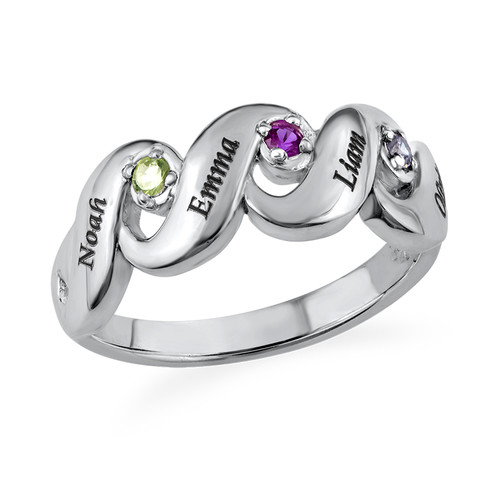 Mother's Ring with Four Birthstones