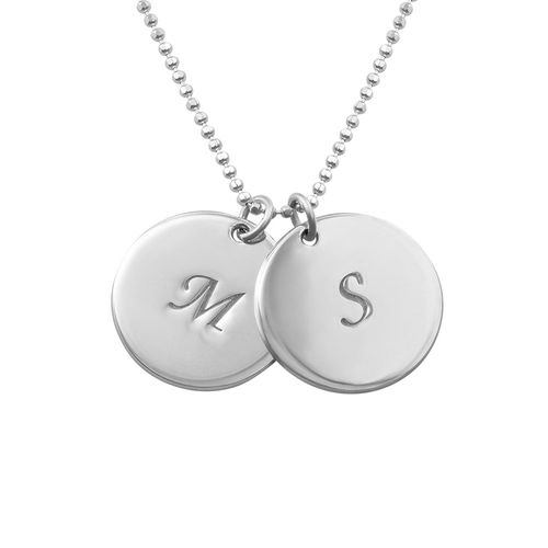 Mother Necklace with Personalized Initial Discs