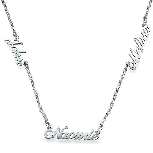 Multiple Name Necklace in Sterling Silver