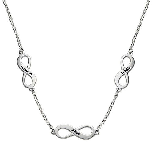 Multiple Infinity Necklace in Sterling Silver