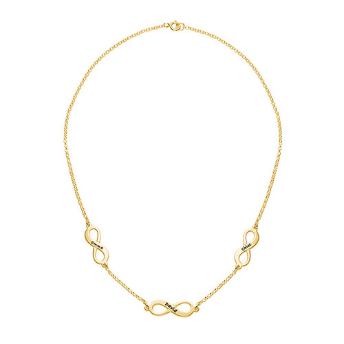 Multiple Infinity Necklace in Gold Plating