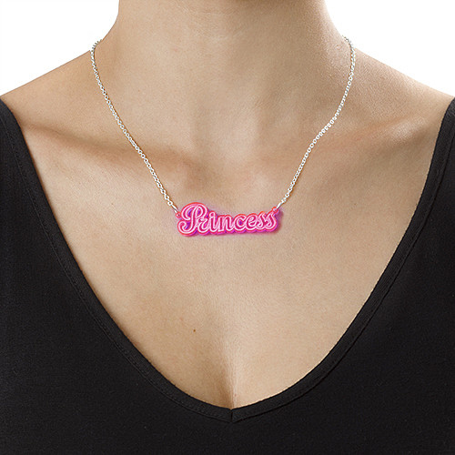 Neon Pink! Name Necklace