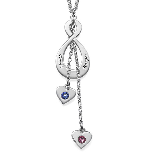 Never-ending Love Infinity Necklace with birthstones