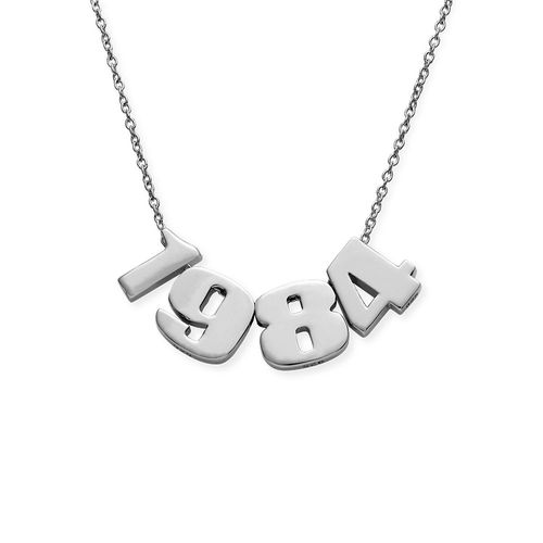 Number Pendant Necklace in Silver