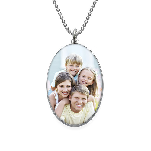 Oval Photo Necklace