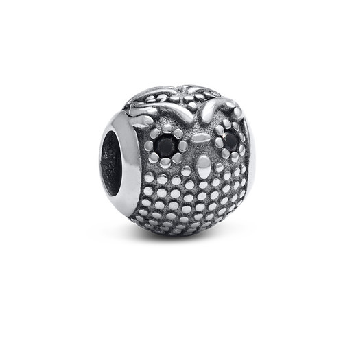 Owl Silver Bead