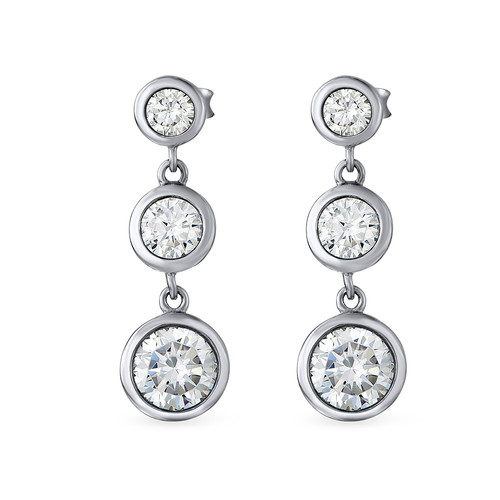 Past Present Future Cubic Zirconia Earrings