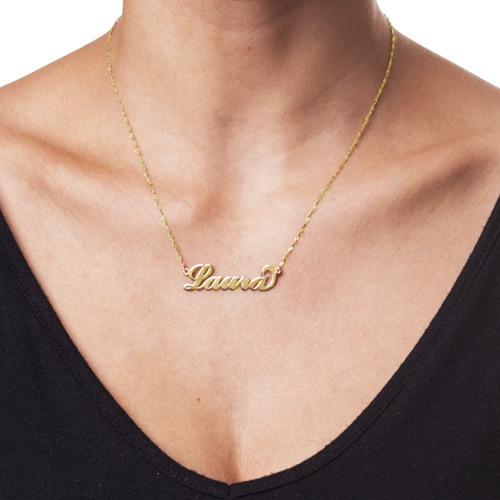 Personalized 14k Gold Carrie Name Necklace