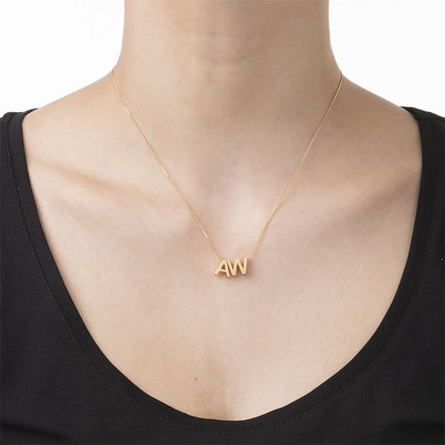 Personalized Initial Necklace with Gold Plating