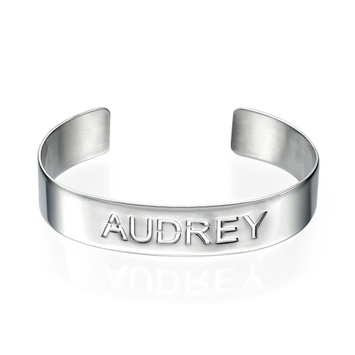 Personalized Cuff Bracelet in Sterling Silver