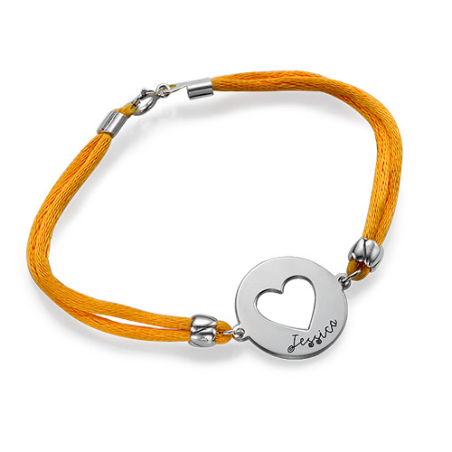 Personalized Heart Bracelet in Silver