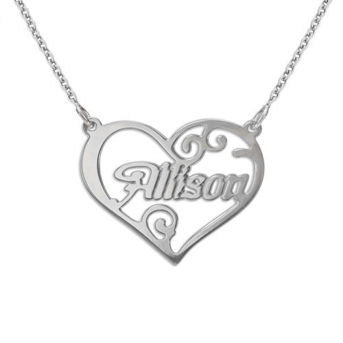 Personalized Jewelry Heart Name Necklace