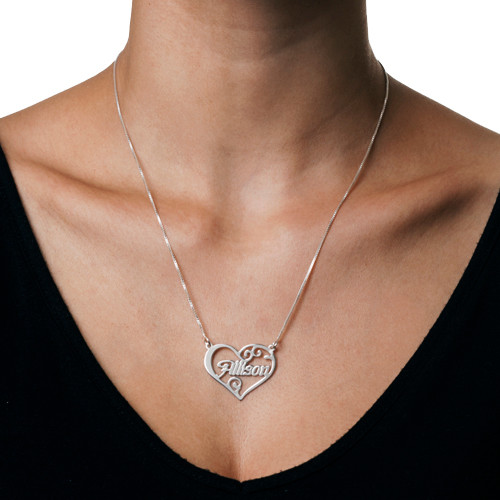 Personalized Jewelry Heart Name Necklace