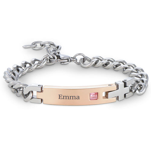 Personalized ID Bracelet for Women in Stainless Steel