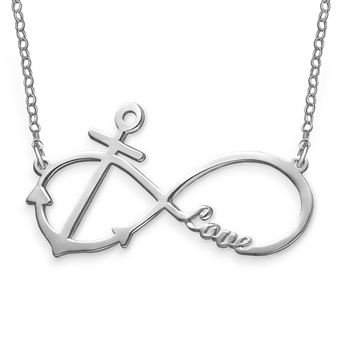 Personalized Infinity Anchor Necklace