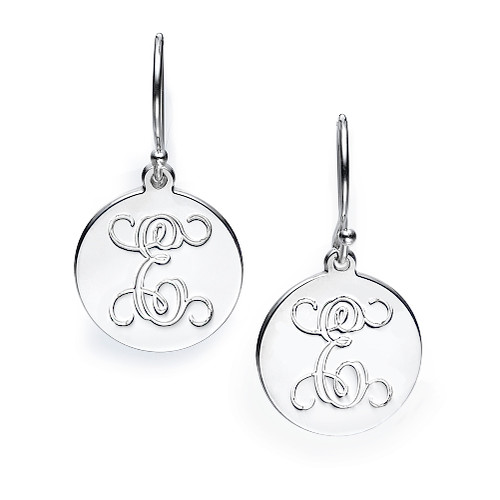 Personalized Initial Earrings in Silver