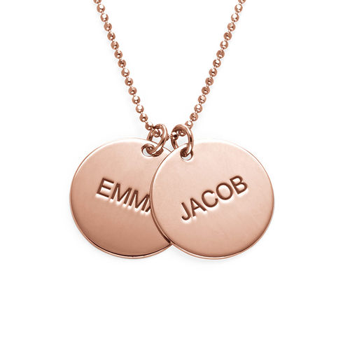 Personalized Jewelry – Rose Gold Plated Disc Necklace