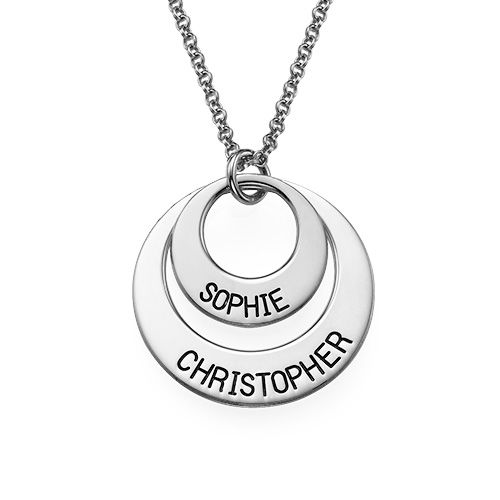 Personalized Jewelry for Moms – Disc Necklace in Sterling Silver