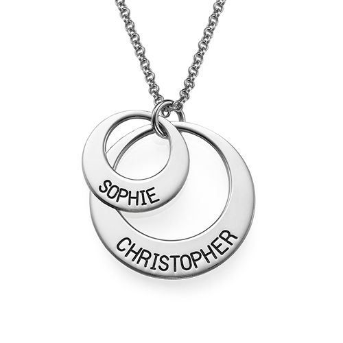 Personalized Jewelry for Moms – Disc Necklace in Sterling Silver