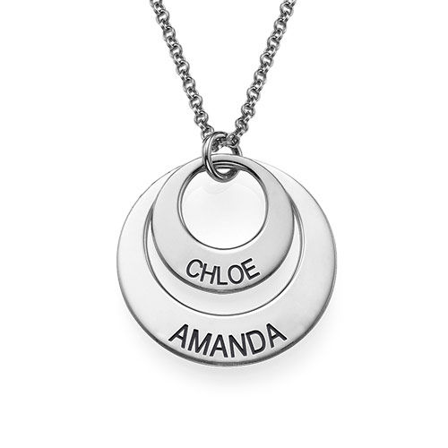 Personalized Jewelry for Moms – Disc Necklace in Sterling Silver