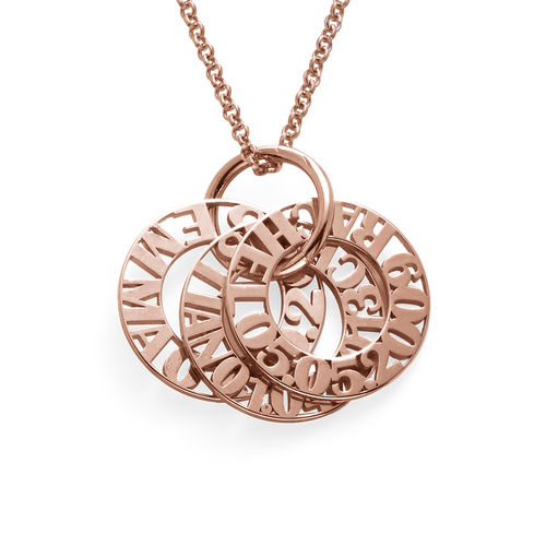 Personalized Mother Necklace in Rose Gold Plating