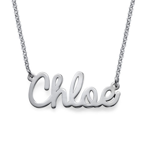 Personalized Cursive Name Necklace in Sterling Silver