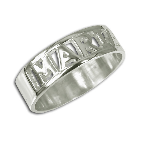 Personalized Name Ring in Sterling Silver