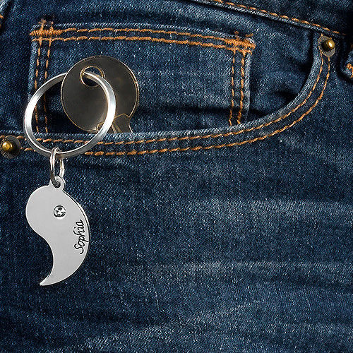 Personalized Yin Yang Keychain for Couples