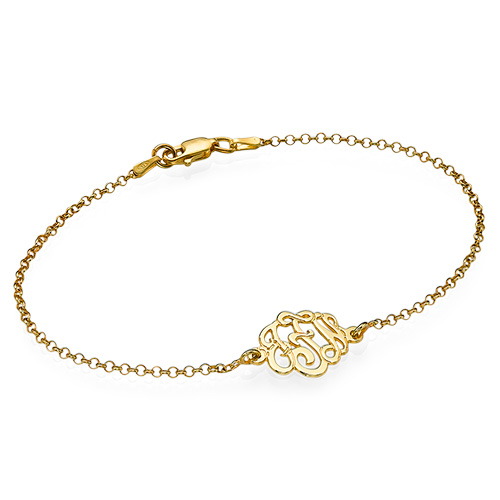 Premium Monogram Bracelet in Gold Plating