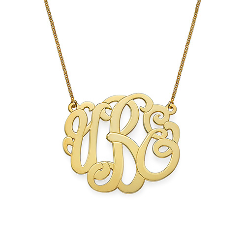 Premium Monogram Necklace in Gold Plating